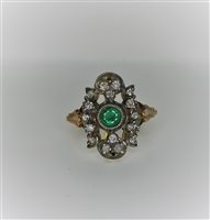 Ring Guerretta Gioielli Woman ANELLO STILE ANTICO in Yellow Gold Smeraldo GUERR140 - GUERR140